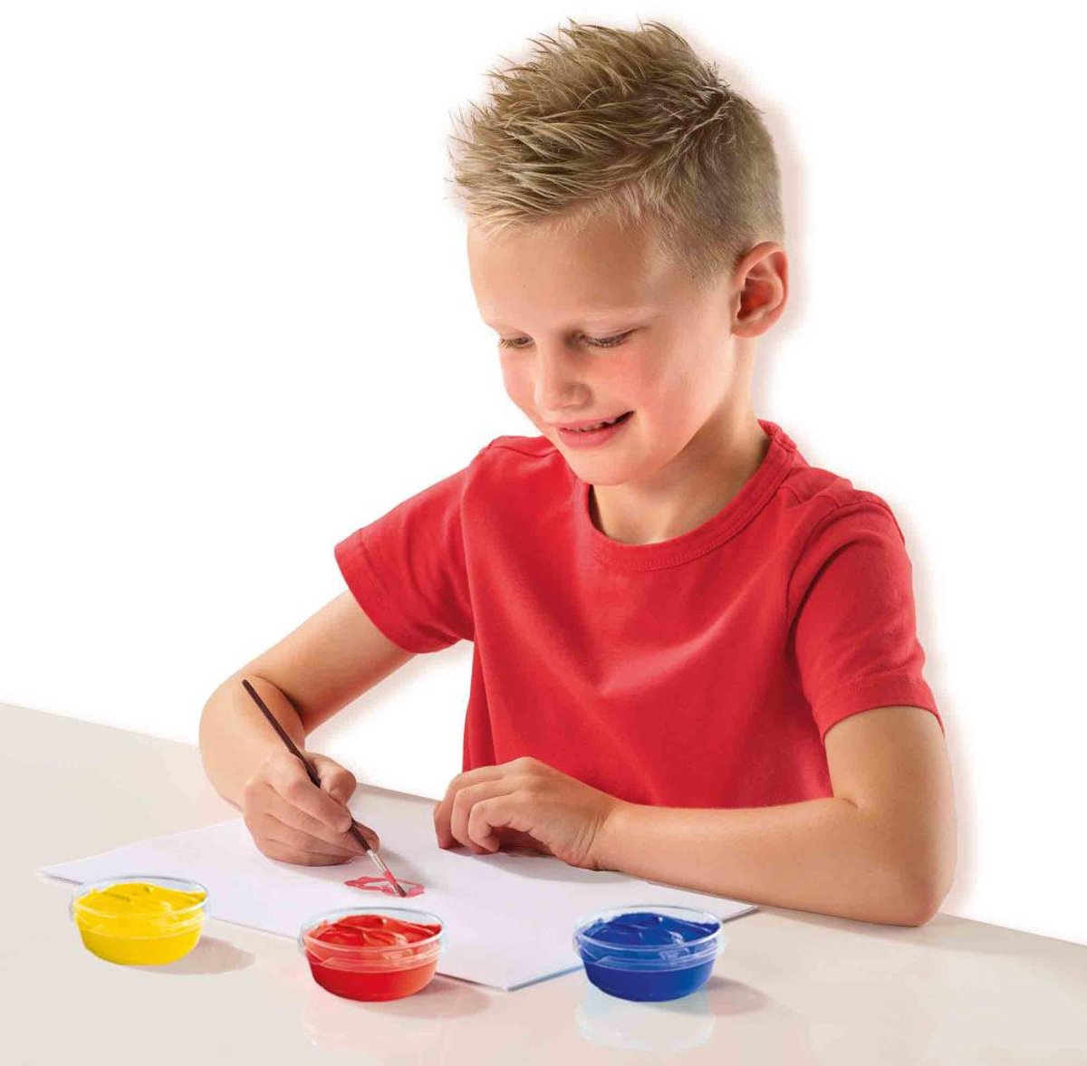 SES Creative Plakkaatverf - 6 Basiskleuren Extra Dekkend - Vanaf 3 Jaar - 6 x 45 ml - Knutselen - Glutenvrij - Schoencadeautjes Sinterklaas — afbeelding 2