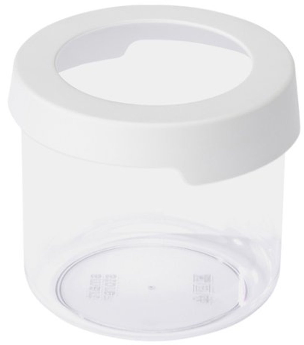 smartstore voorraadpot Vision rond, 1,45 L, wit deksel met kijkvenster