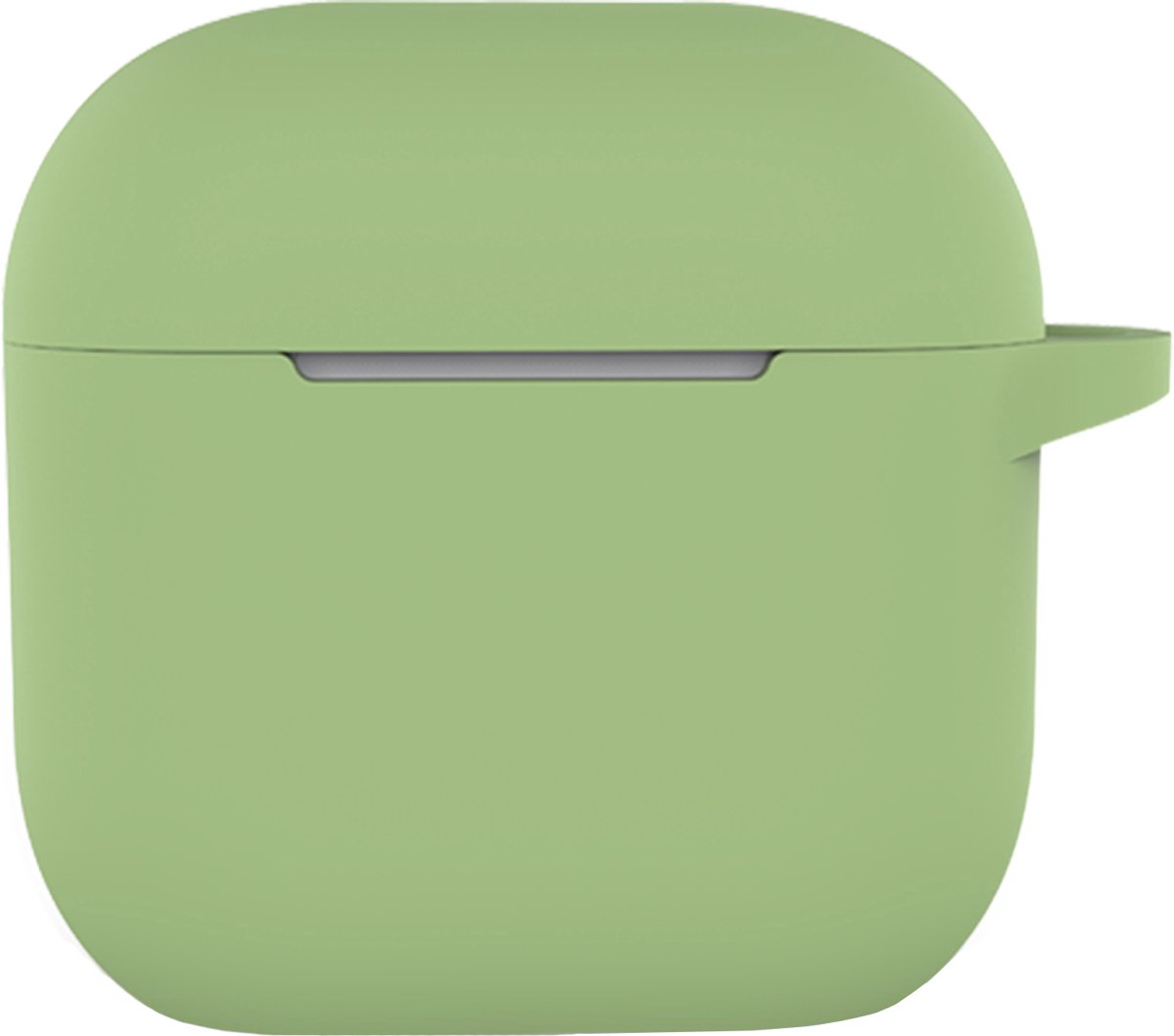 Hoesje - Geschikt voor Apple AirPods 5 - met Clip - Siliconen Hoes - Silicone Case Cover - Groen