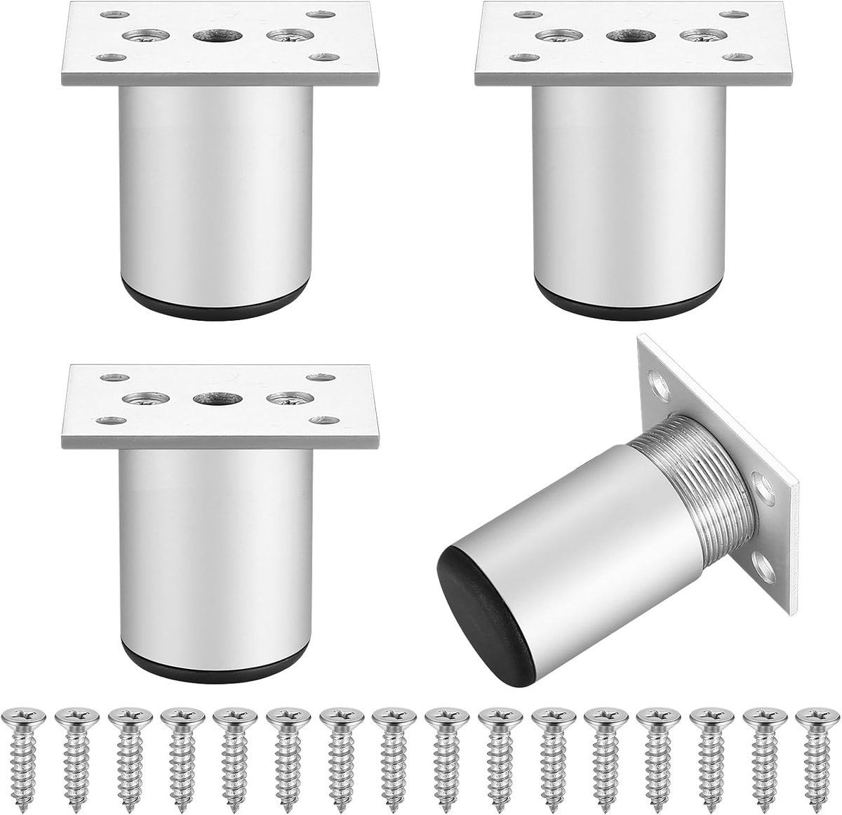 Set of 4 5 cm Aluminium Alloy Furniture Legs Cabinet Legs, Sofa Legs, Cabinet Legs, Furniture Legs for Chairs, Table - ShopVlot