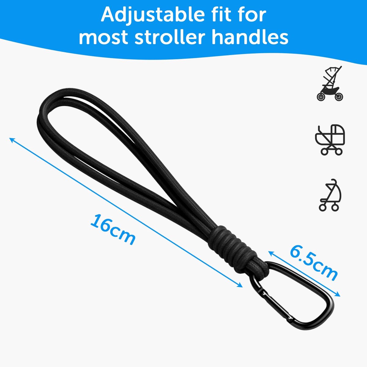 Bdwing 2 stuks buggyclips voor het verschonen van tas, handtas, antislip hoge sterkte nylon kinderwagenhaak voor buggy - ShopVlot