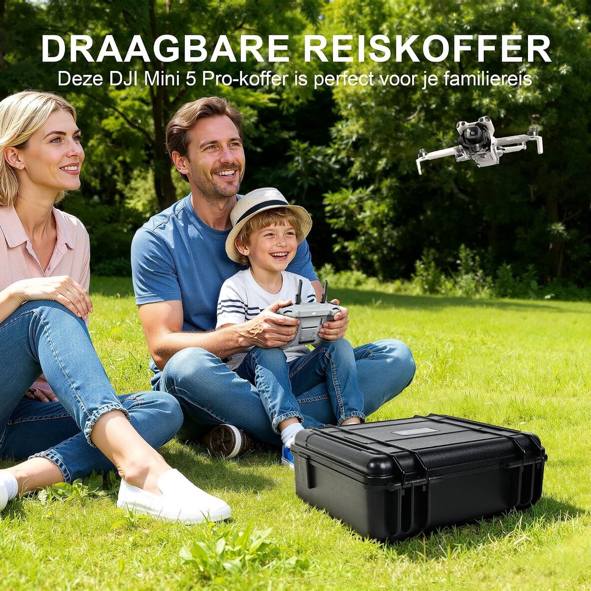 Waterdichte Hard Case voor DJI Mini 5 Pro Drone, Inclusief Ruimte voor 6 Batterijen en Oplader, Ideaal voor Bescherming en Transport van Accessoires – foto 6