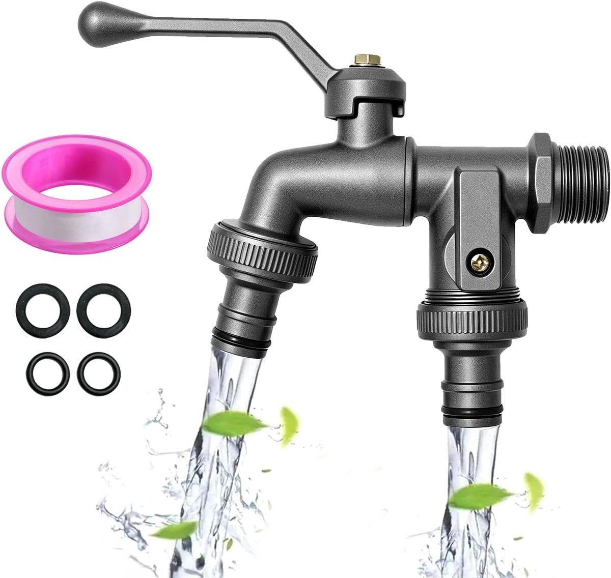 Universele kraan voor de tuin, 1/2 inch kraan, tuin, buiten, vorstbestendig, uitloopkraan, buitenwaterkraan met - ShopVlot