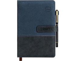Notebook, A5 Lined Leather Journal, 300 Pages, Luxury Pen Included, Hardcover Professional Notebook for Office, Travel - ShopVlot