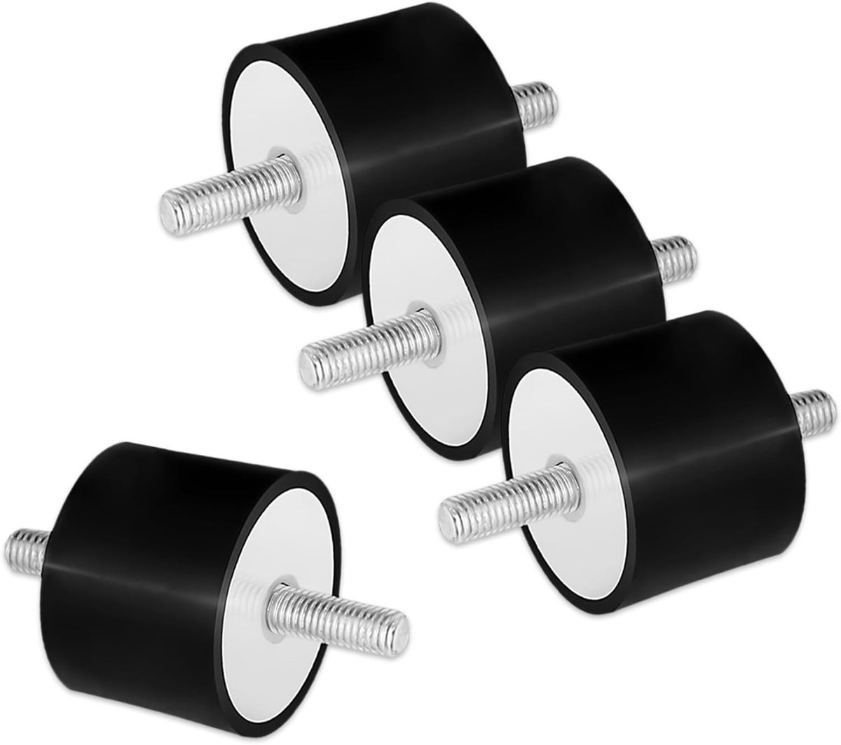 Rubberen Vibration Damper M8, 4 Stuks, Geluidsdempende Blokken voor Machines en Apparatuur