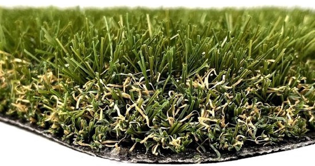 Kunstgrasgazon - Vierkleurig gras - Voor tuin en terras - Weerbestendig polypropyleen - 10m2 - 30mm - Natuurlijk groen