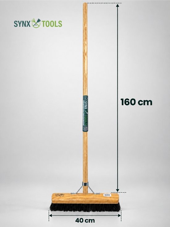 Synx Tools Paardenhaar 40 Zaalveger/Kamerveger - Zachte bezem - Bezemsteel - Veger schoonmaken - Bezems Binnen/zacht met Steel 160 cm van Synx Tools — afbeelding 3