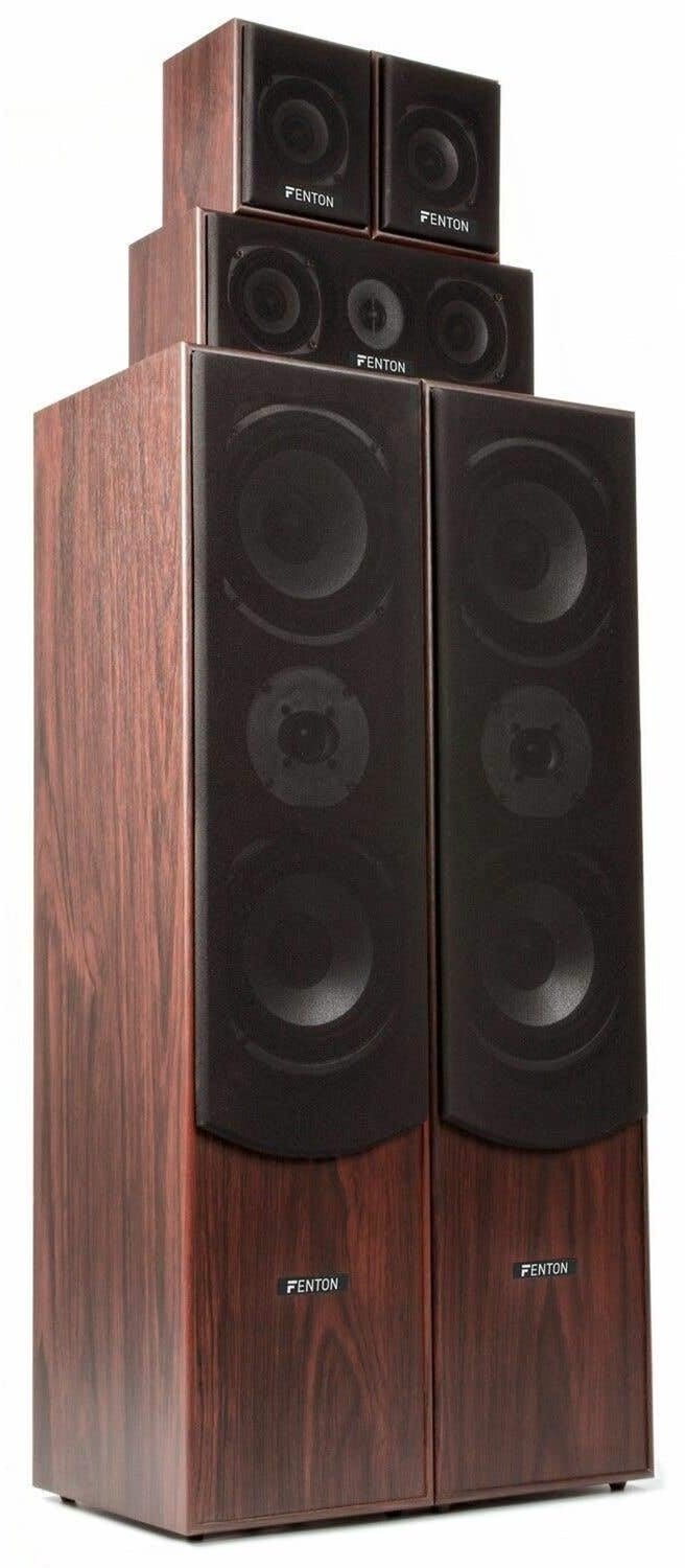 Home Cinema Set 5.0 Surround Set - 1150 Watt Vermogen - Hout Materiaal - Wandmontage - HiFi Speaker — afbeelding 5