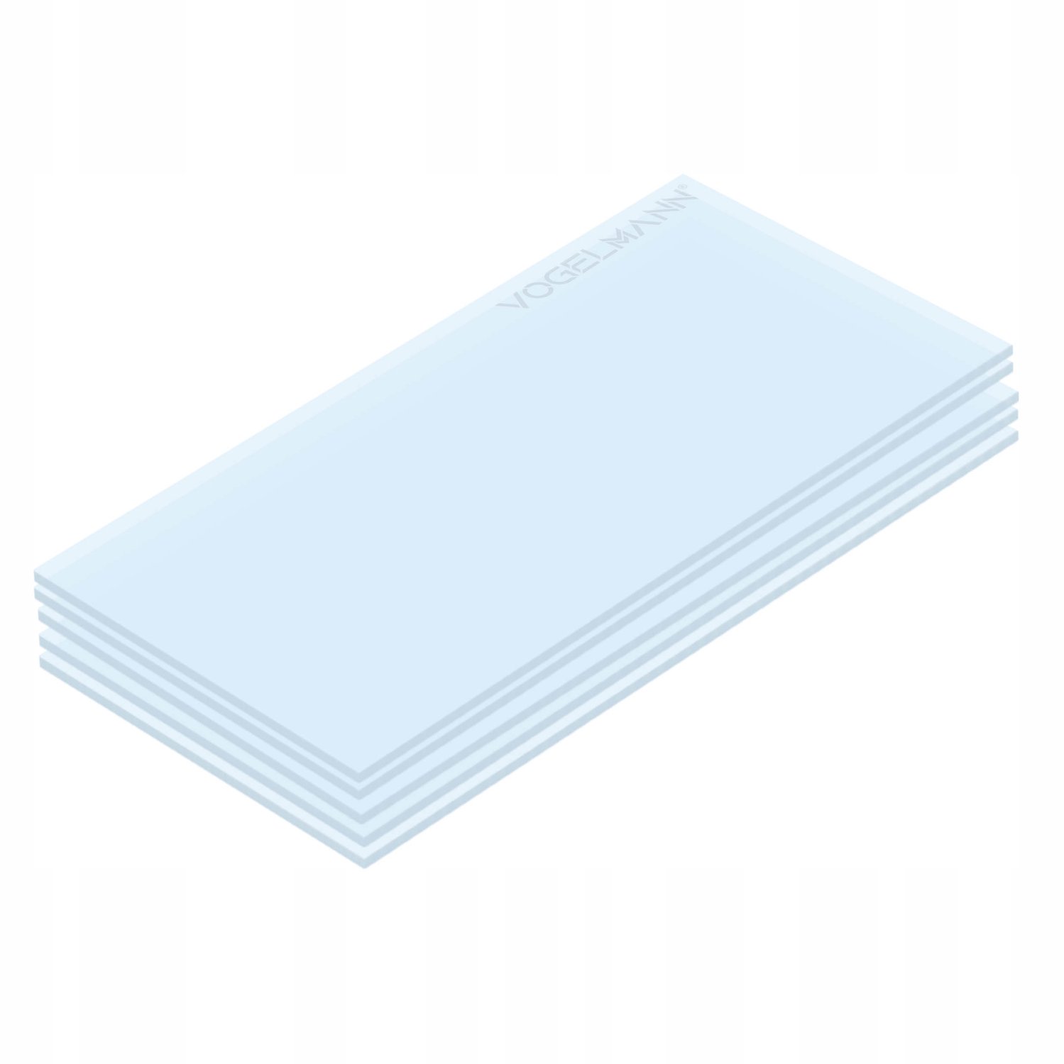 Beschermglas voor lasmasker, 49x107mm, 5 stuks