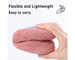 Homaxy - Dames Pantoffels - Sloffen - Warme pantoffels - Comfeet - Anti-slip -Roze - 39 - Geschikt voor een voetlengte van 23.6cm