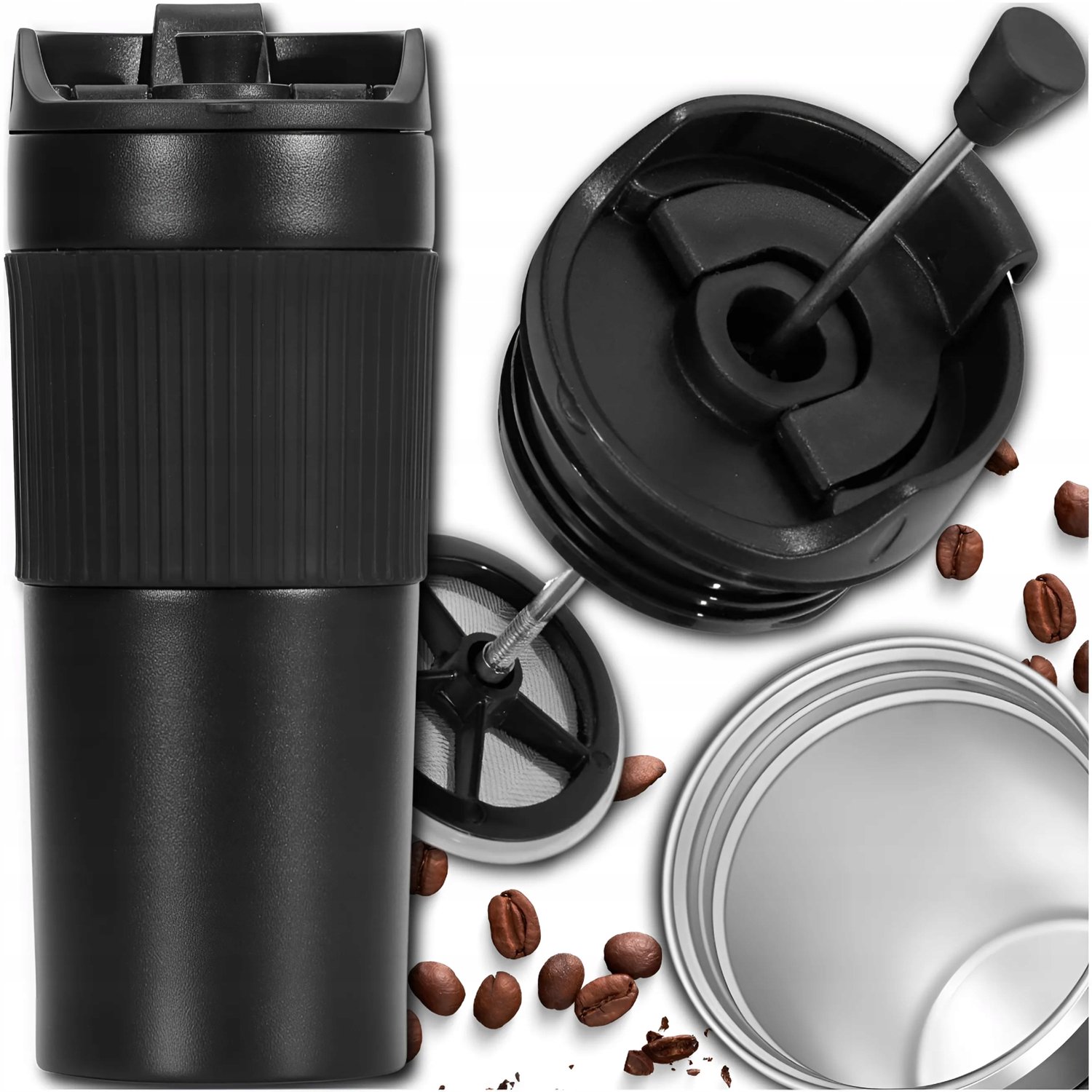 Merkloos Thermosbeker 400ml - Houdt Warmte & Koude 12 Uur