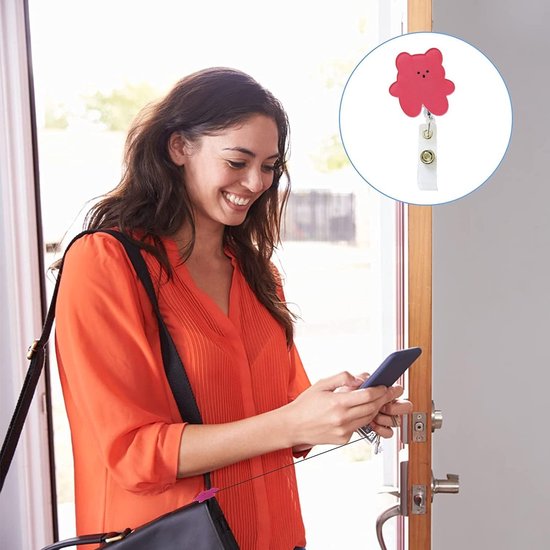 5-delige set retractable ID kaart houder met clip voor verpleegkundigen, studenten en kantoorpersoneel — afbeelding 5