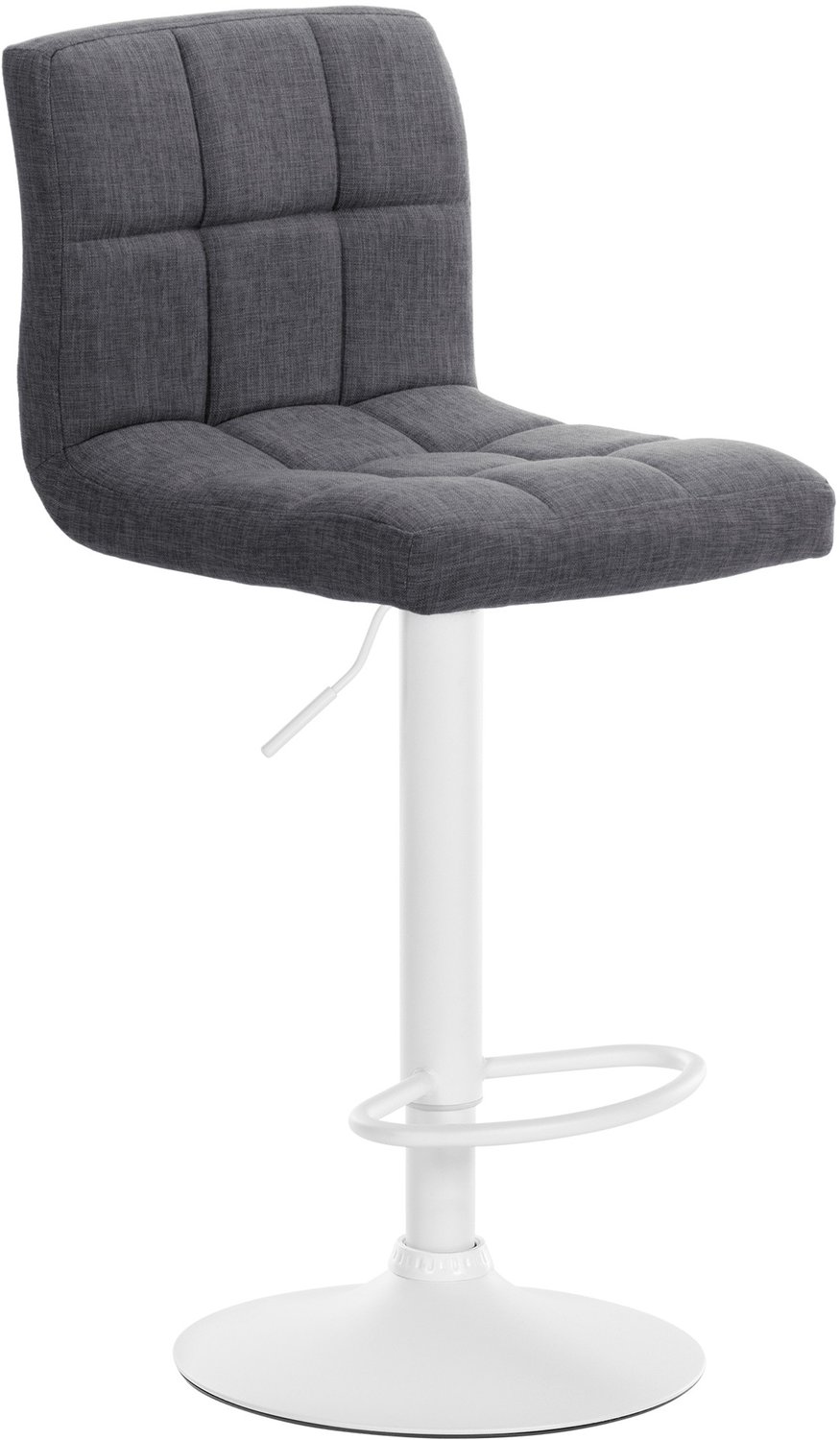 Luxe Comfort Torino 0053 barkruk - stof - lichtgrijs wit/licht grijs