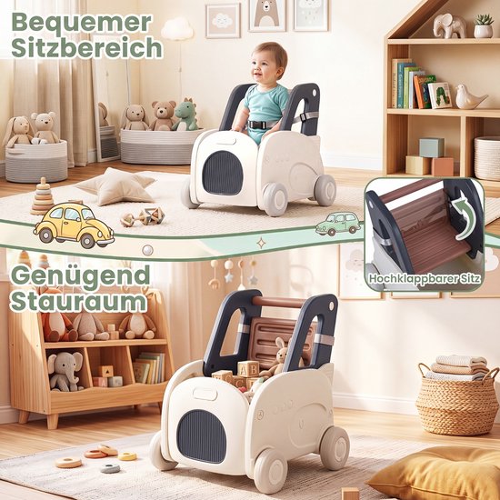 COSTWAY Babywagen, loophulp voor baby's van 18-36 maanden — afbeelding 3