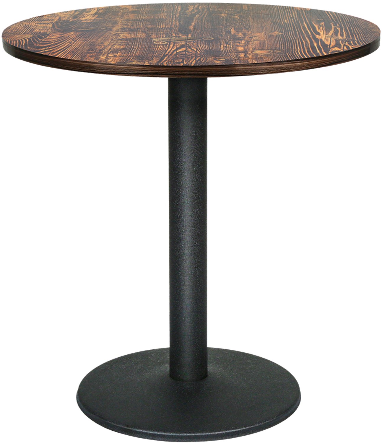 PIPIPOXER Eettafel Bistrotafel Bartafel Bijzettafel tuintafel MDF - Tafeltje - Ronde - Hout 70 x 70 x 75cm - Houtnerfkleur