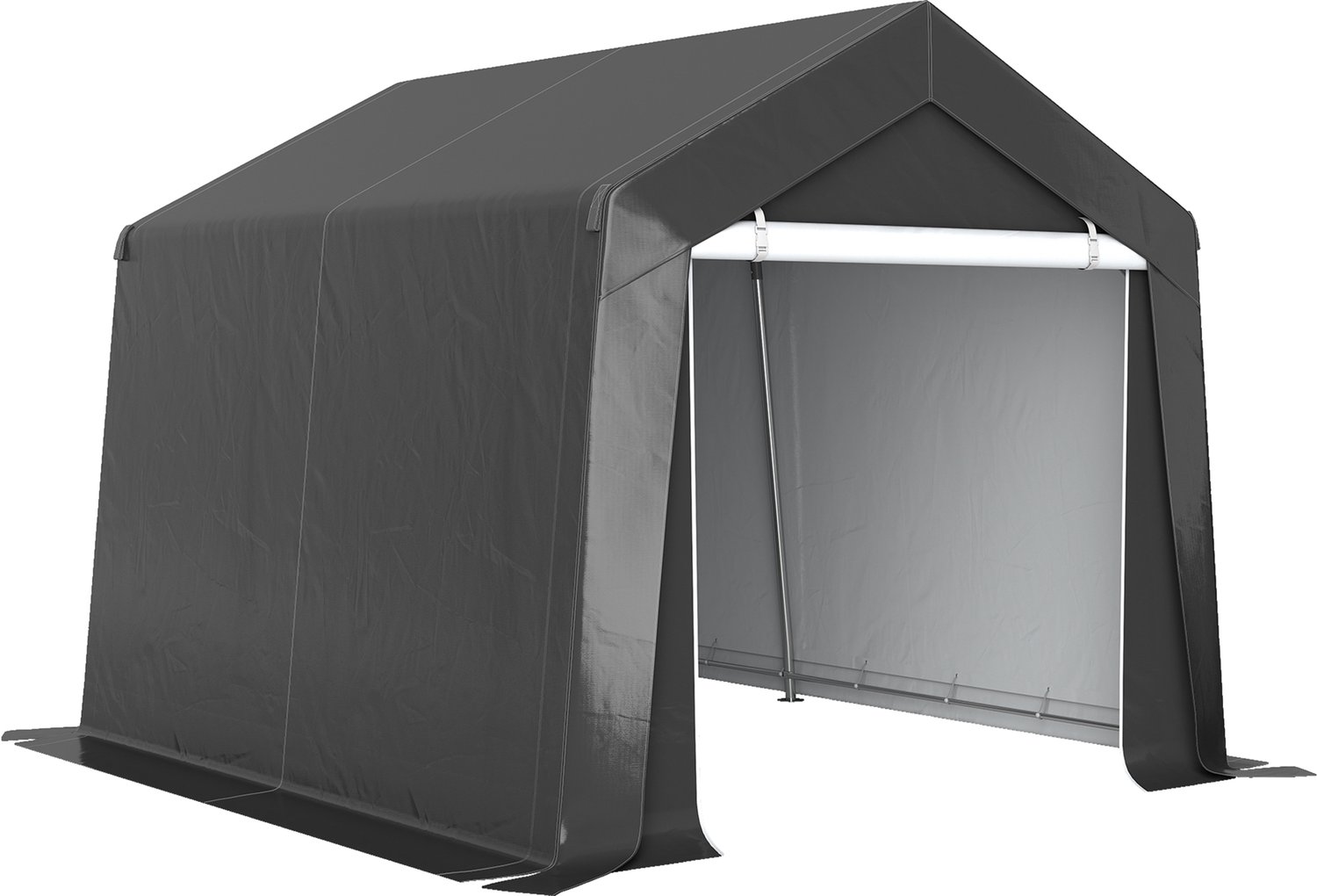 Outsunny Tuinopbergtent - PE - 302x300x235cm - Donkergrijs