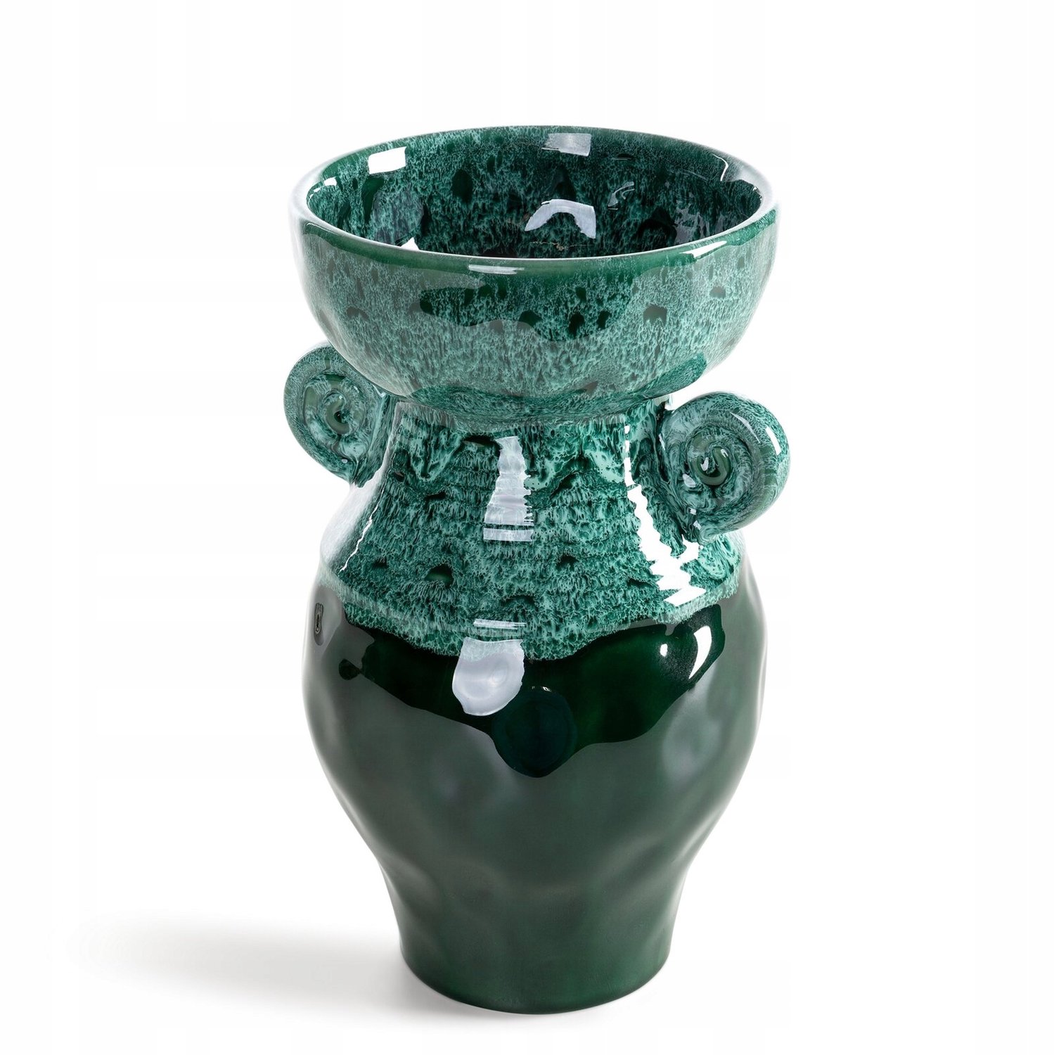 Decoratieve Vaas Dina 14 x 25 cm Groen Keramiek
