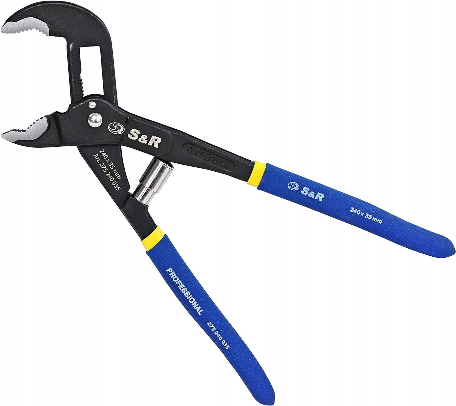 S&R Verstelbare Pijptang 240mm CrV - Automatisch Snelklemmechanisme