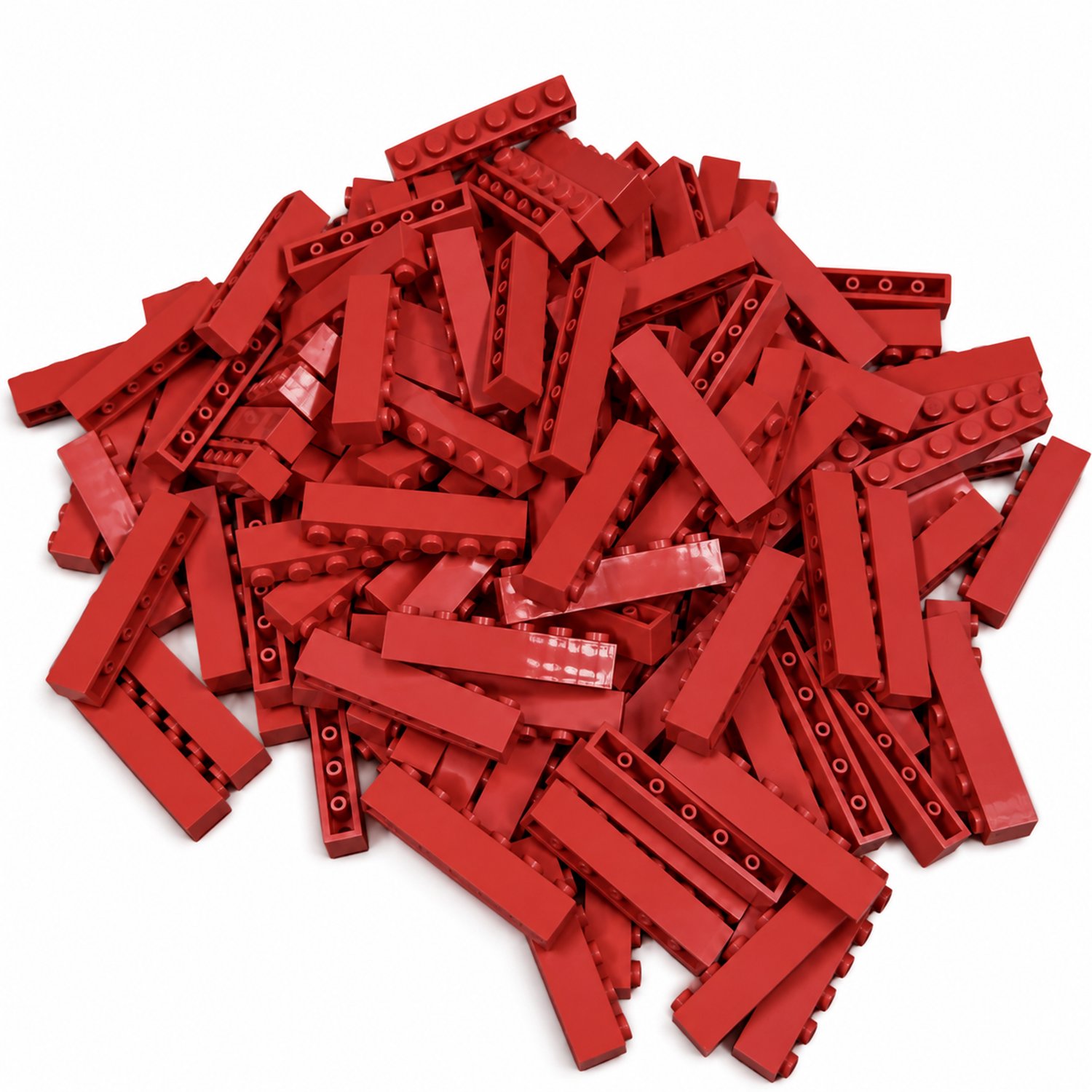 100 Bouwstenen 1x6 | Rood | Compatibel met Lego Classic | Keuze uit vele kleuren | SmallBricks