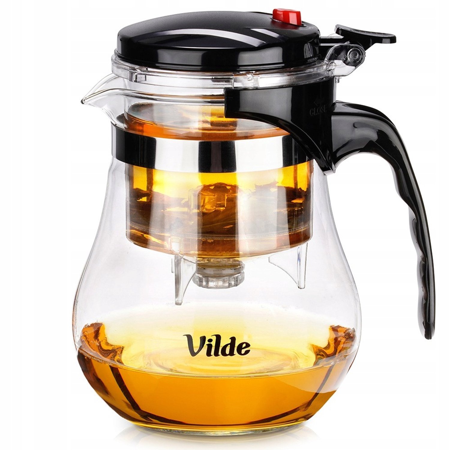 Glazen Theepot met Infuser - 1.15L Borosilicaatglas