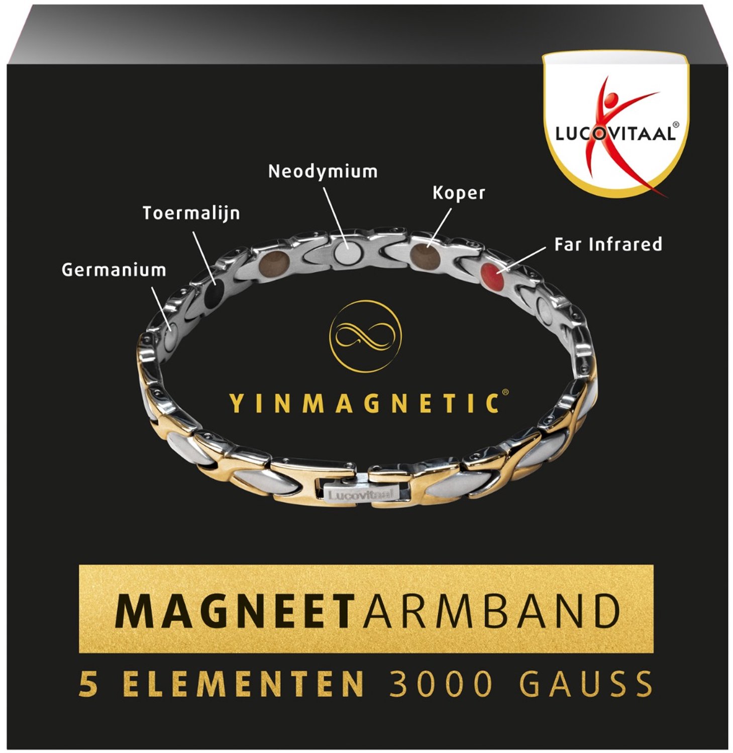 Lucovitaal Yinmagnetic Magneet Armband Bicolor