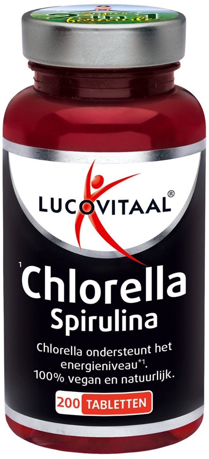Lucovitaal Chlorella Spirulina 1200/300 formule 200 tabletten