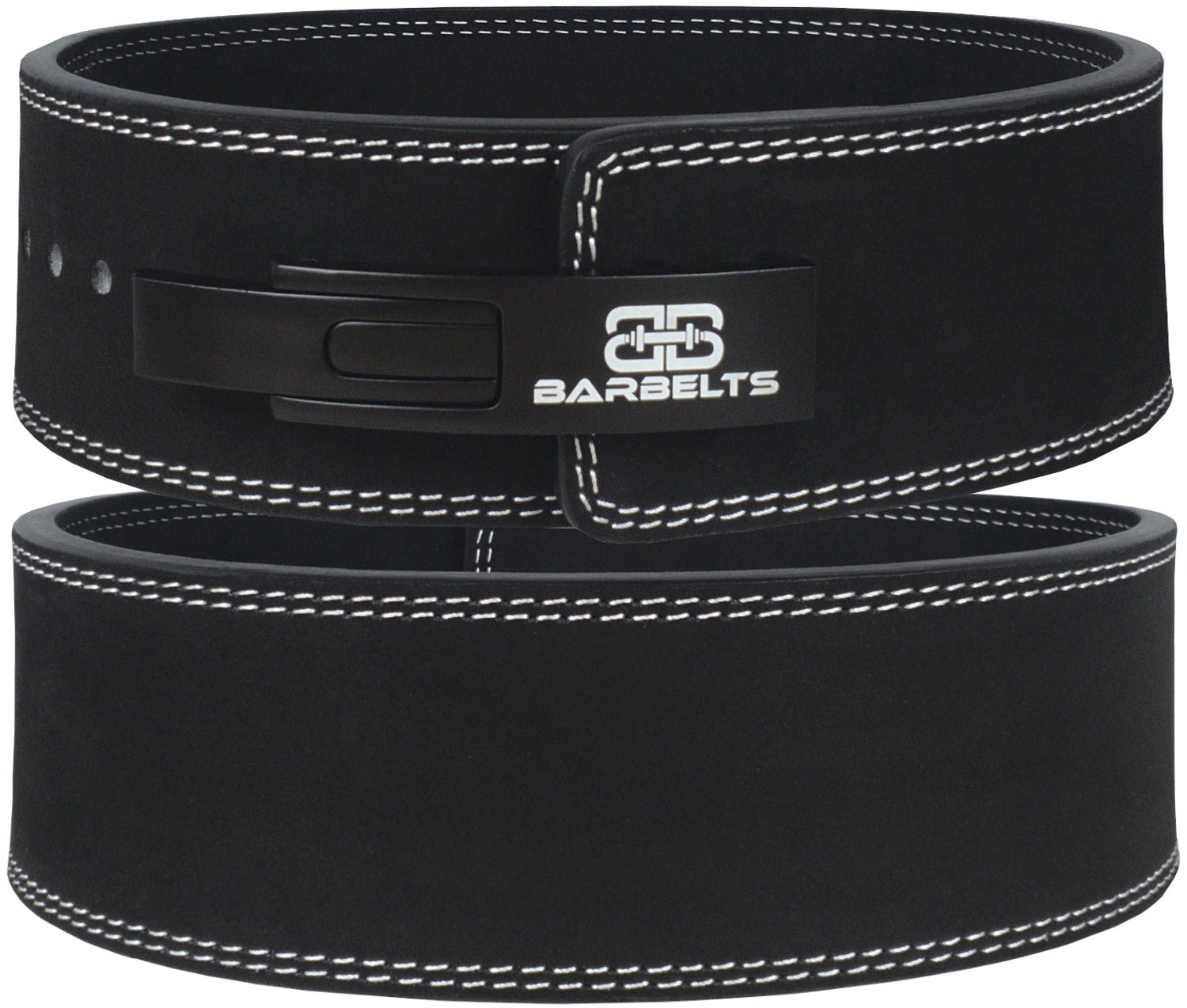 Barbelts Lever Belt 10mm - Zwart - Maat XXL - Powerlift riem met clipsluiting - Lifting belt