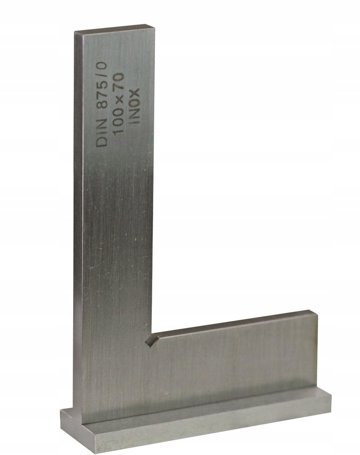 Merkloze Hoekliniaal 150x100mm RVS DIN875 Klasse 0 met Voet