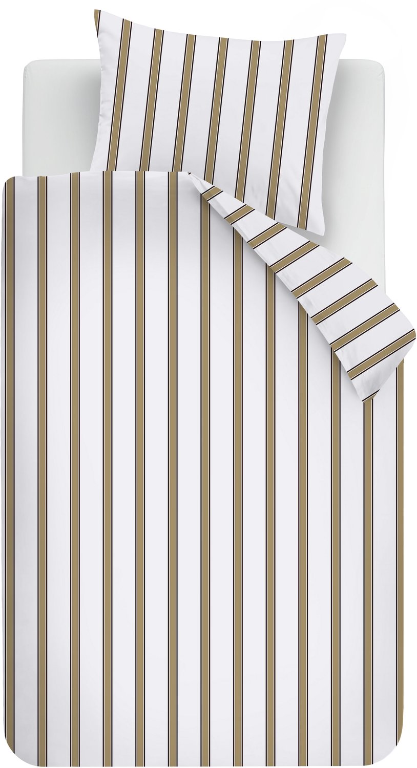 Vtwonen Fun Stripe dekbedovertrek - Eenpersoons - 140 x 220 cm - Zand