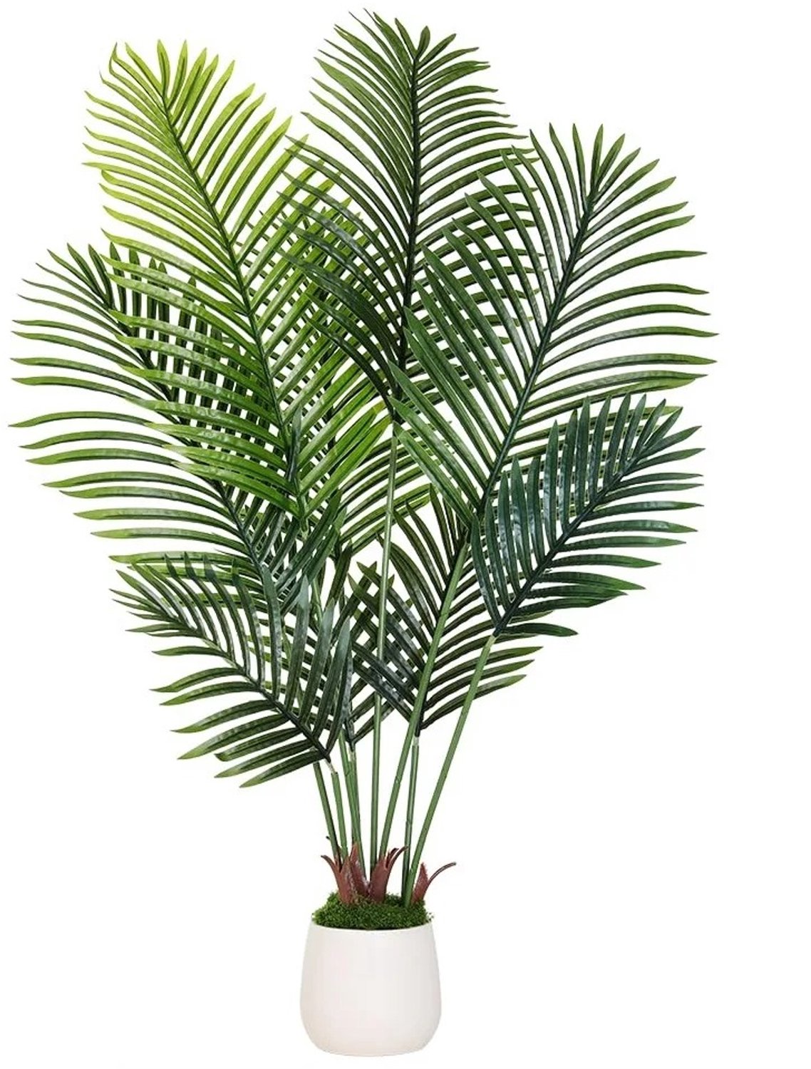 Seth Select Kunstpalm Areca 150 cm – Kunstmatige Palmboom met Pot – Nepplant met Realistische Bladeren & Schors – Tropische Kunstplant Groen