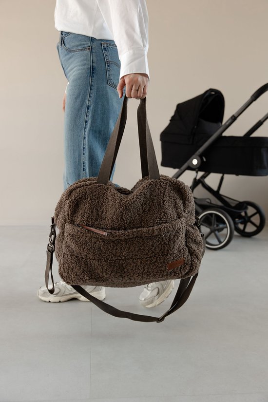 Benni & Ninni Teddy - Luiertas - Bruin - 50x30x22 cm - Kinderwagenbevestiging — afbeelding 5