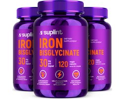 DA IJzer Bisglycinaat – IJzer supplement – 3x120 capsules - IJzer capsules – IJzer tabletten – IJzer – 1 per dag – IJzer extra sterk - Iron - 120 stuks