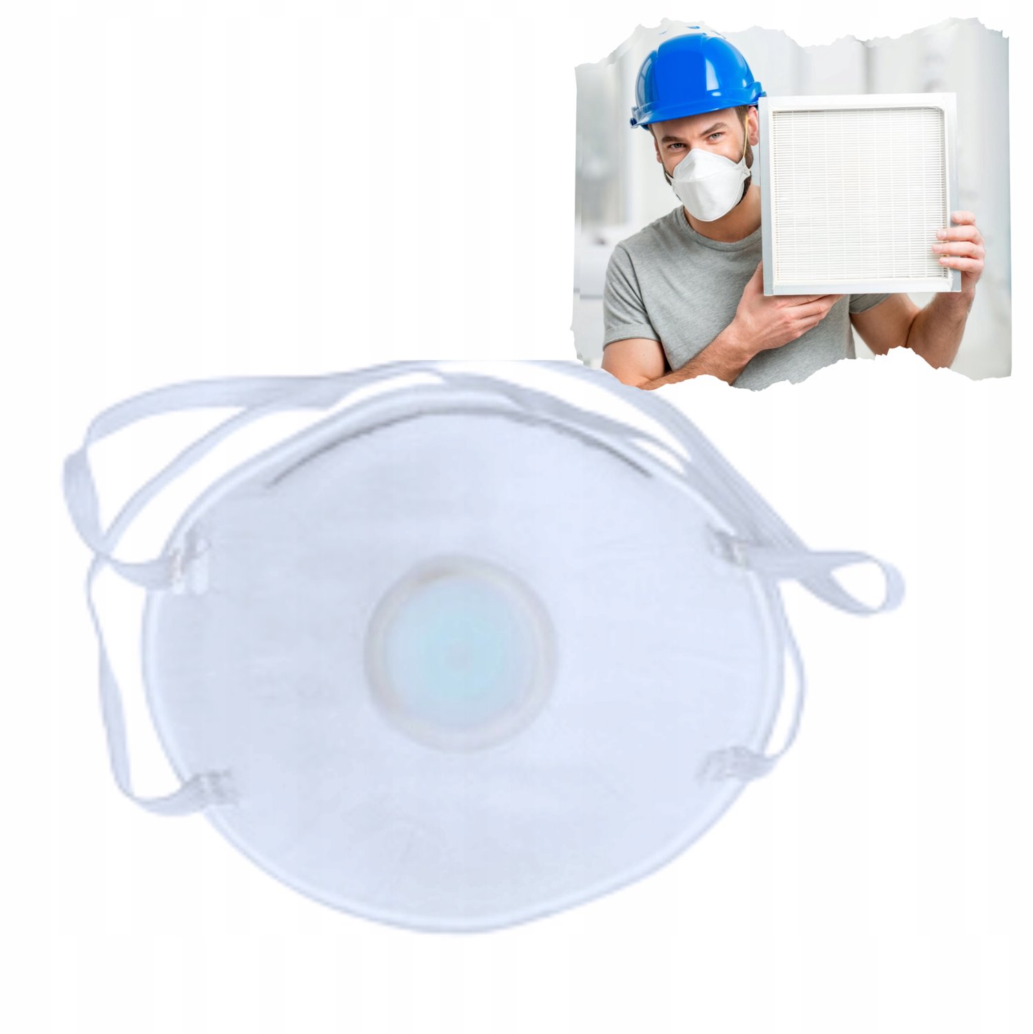Beschermend stofmasker met FFP2-filter en uitademventiel
