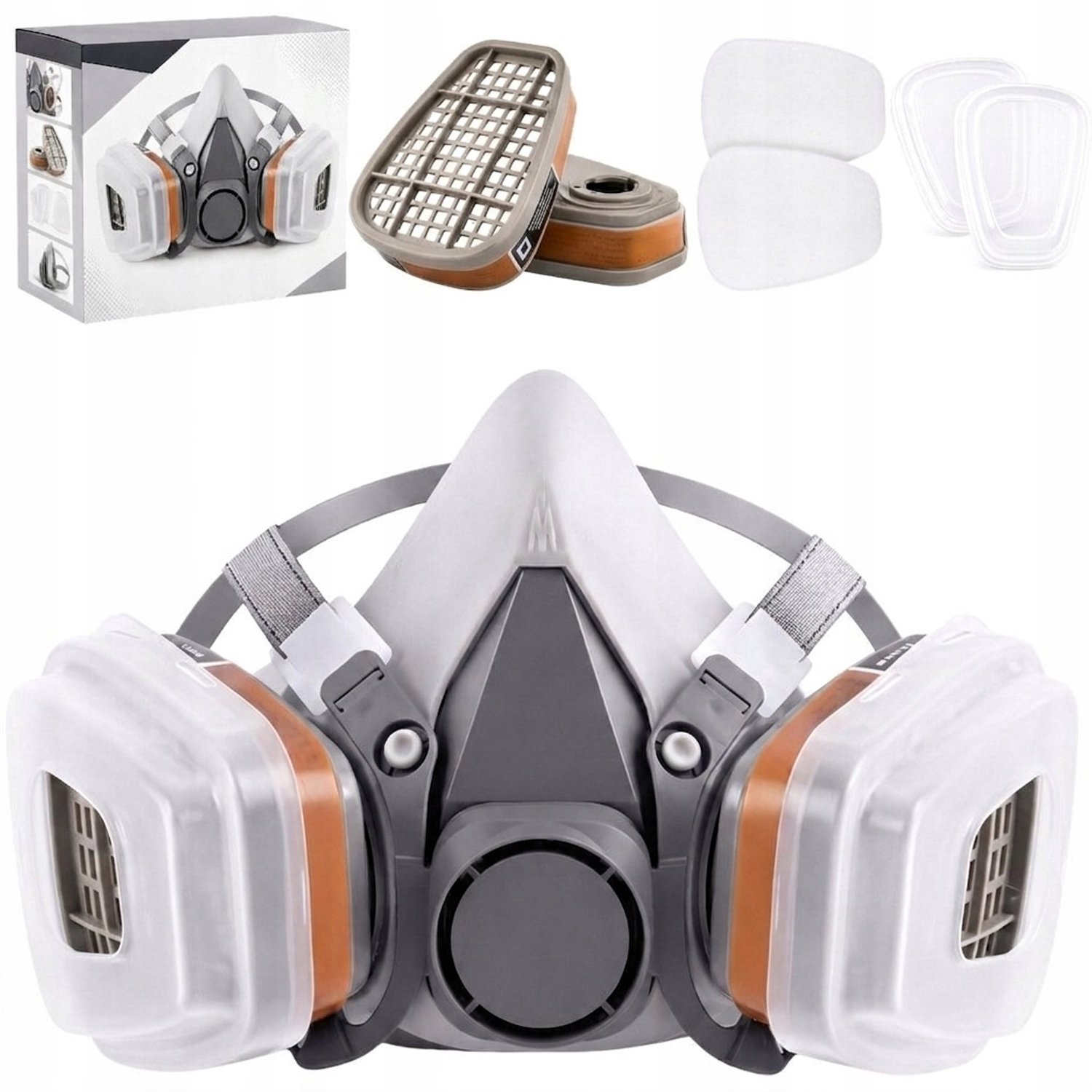 Beschermend verfmasker - Halfmasker met filters voor stof en dampen