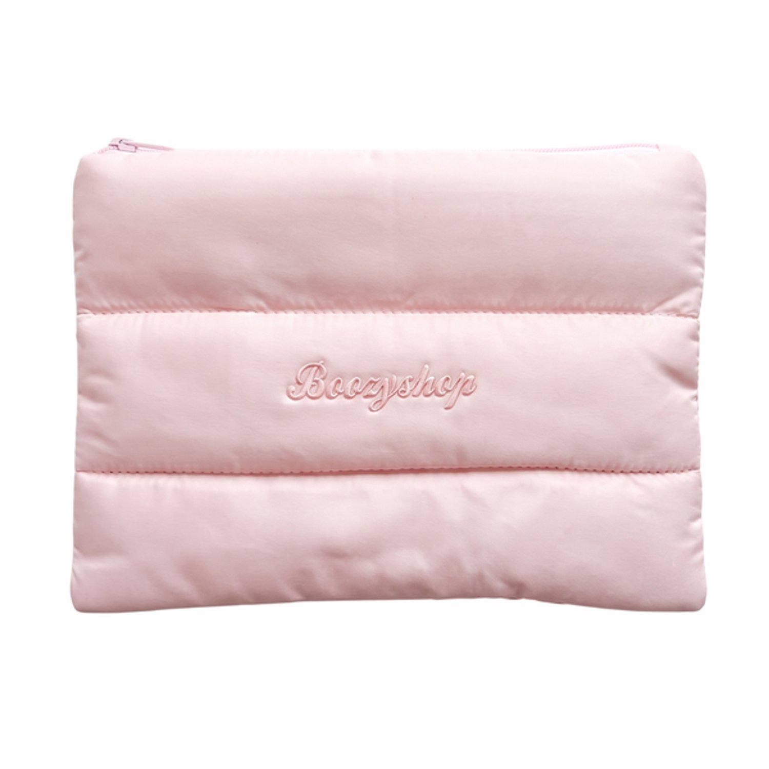 Boozyshop ® Puffy Cosmetics Bag Soft Pink - Gewatteerde Make-up Tas - Zacht Roze Toilettas - Voor Make-up & Kwasten