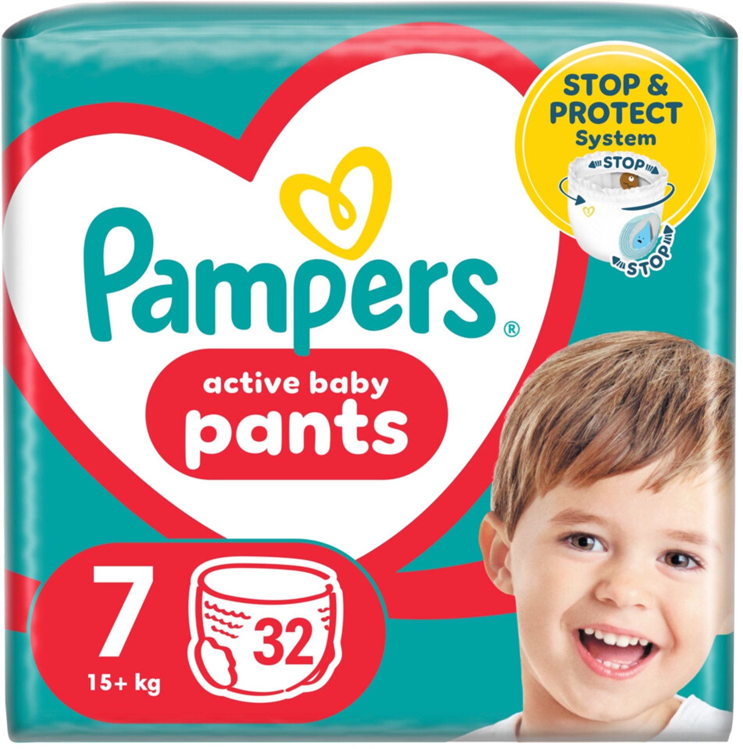 Pampers Active Baby luierbroekjes maat 7 | 32 stuks