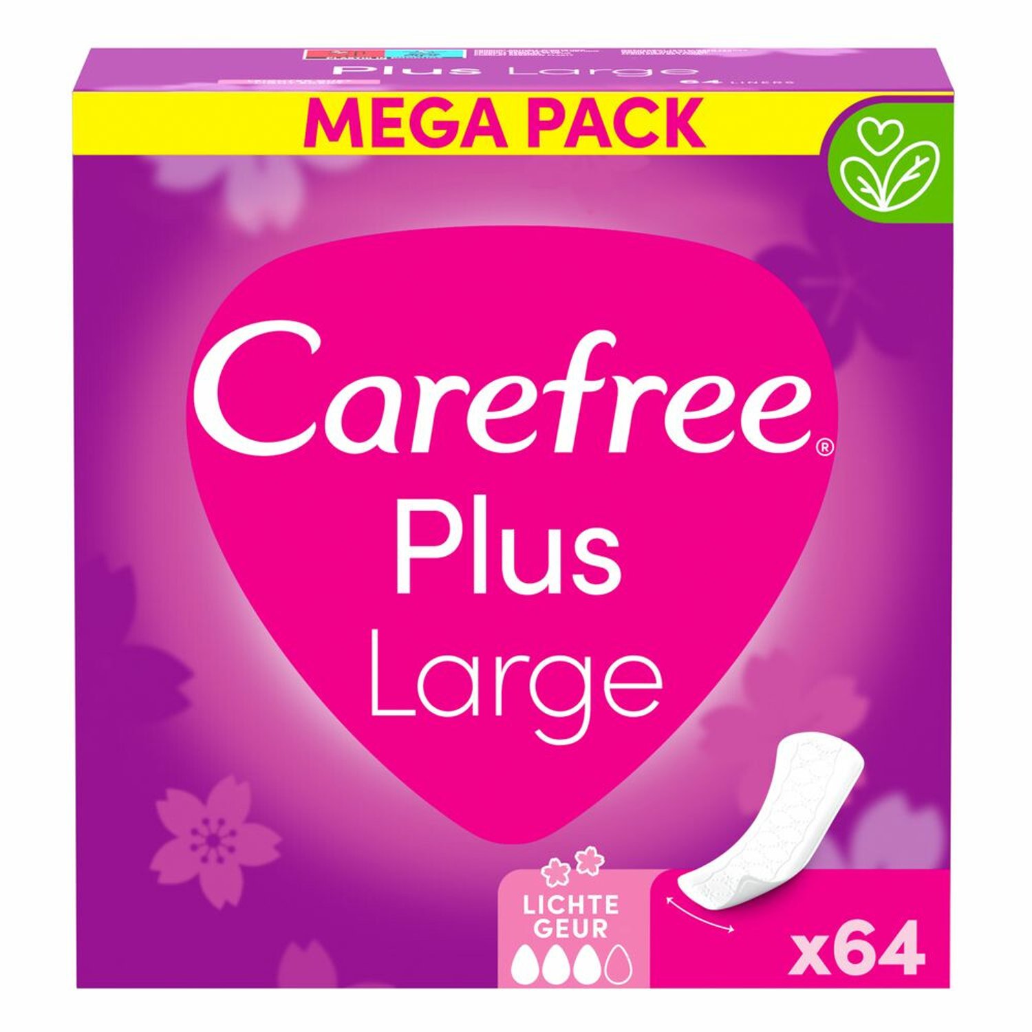 Carefree - Plus Large - 6 x 64 stuks - Voordeelverpakking
