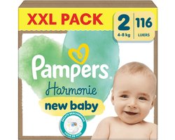 Pampers Harmonie Luiers Maat 2 (4-8kg) 116 stuks