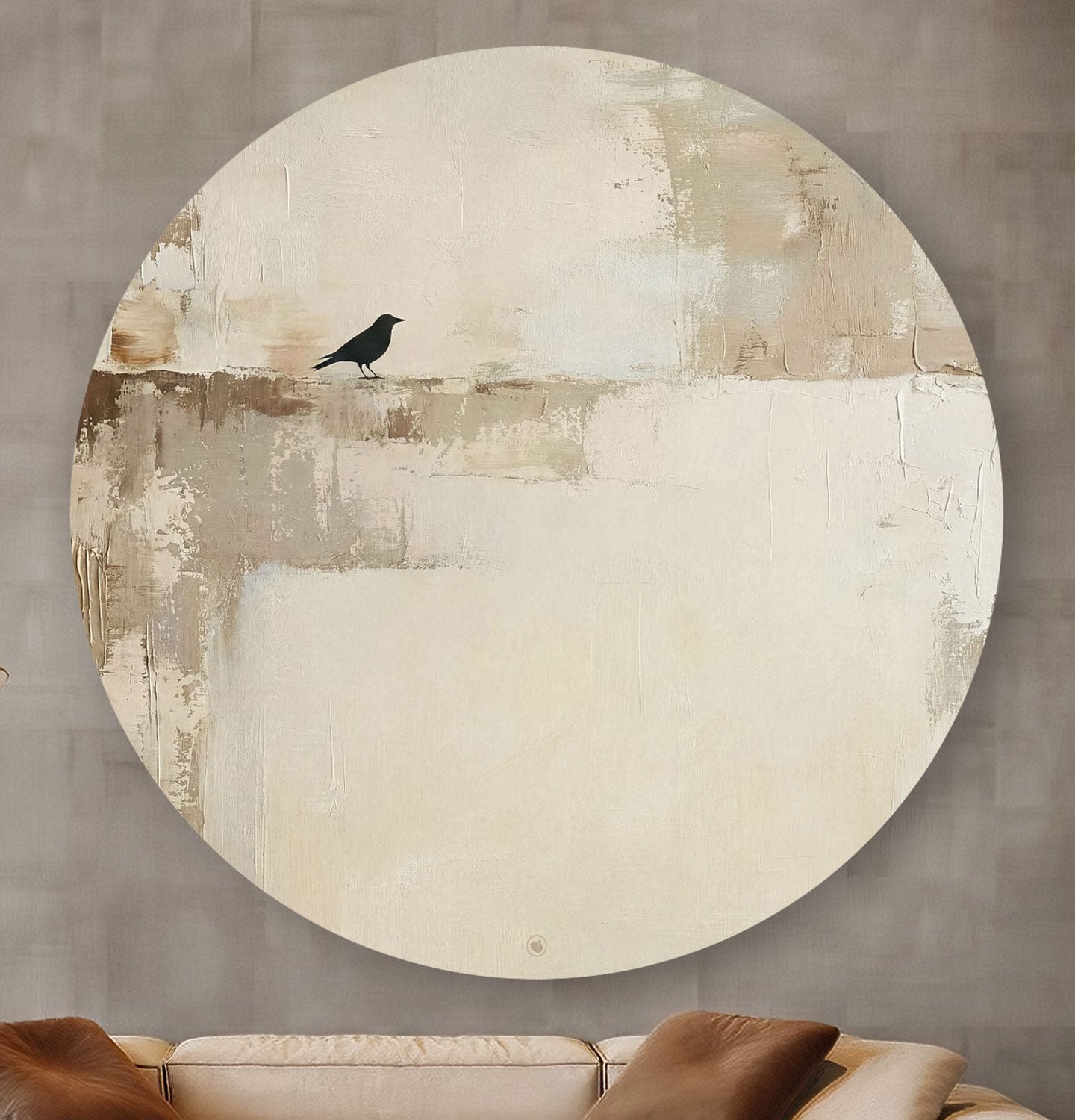 HIP ORGNL Silent Tori - Wandcirkel Vogel Japandi - 40 cm