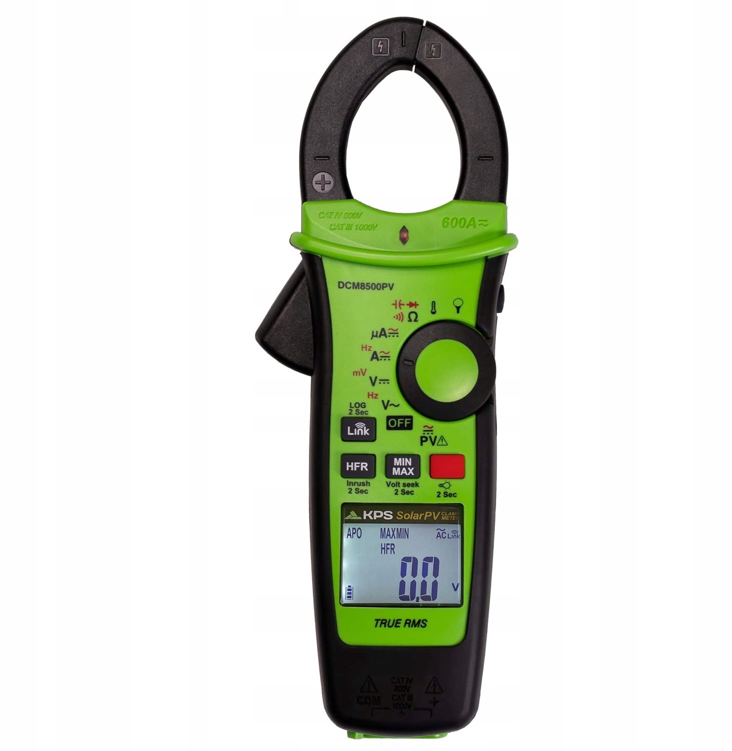 AC-stroomtang voor PV, TRMS, NCV, 600A AC/DC, 1500/2000V, Bluetooth, KPS