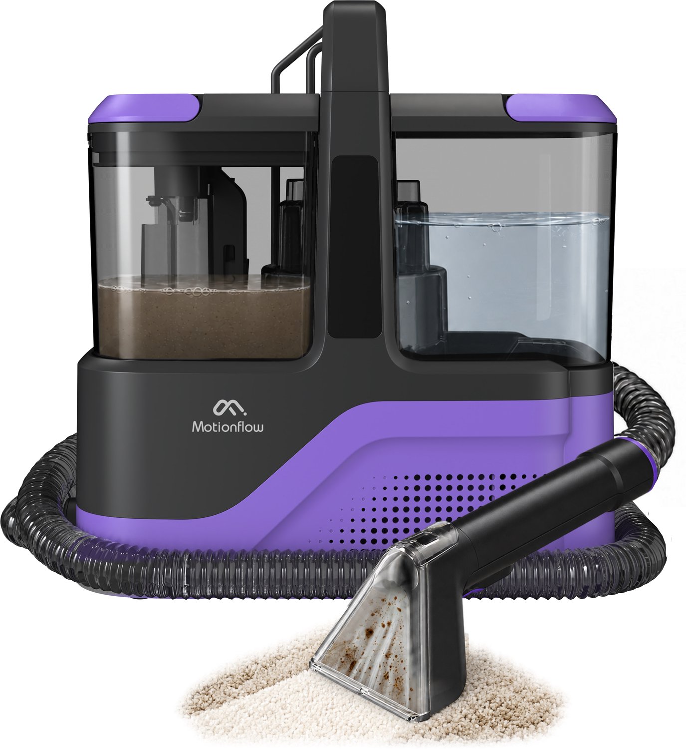 Motionflow Tapijtreiniger Go! - Krachtige 16 kPa Vlekkenreiniger en Zetelreiniger - Reinigingsmachine voor bank, vloer, auto en tapijt - Carpet Cleaner
