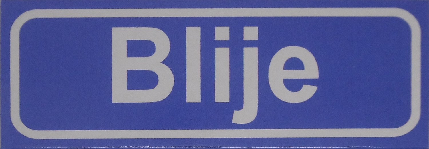 Souv© - koelkast magneet - plaatsnaam bord - kombord - souvenir - koelkastmagneetje - relatiegeschenk Blije