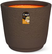 Capi Europe - Bloempot egg Beach NL - 49x44 - Donkerbruin - Bloempot voor binnen en buiten - Levenslang garantie - Breukbestendig - 100% Recyclebaar - CO2 Neutraal geproduceerd - KBEDB1213