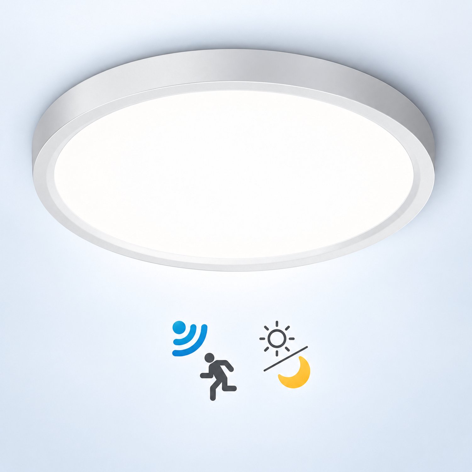 LOVHAUS LED Plafondlamp met Bewegingssensor en Schemersensor - 23 cm - 18W 1800 lm - 4000K