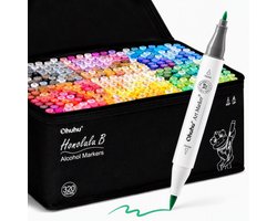 Ohuhu - Honolulu B Brush & Fine - Alcohol Art Markers - 320 kleuren