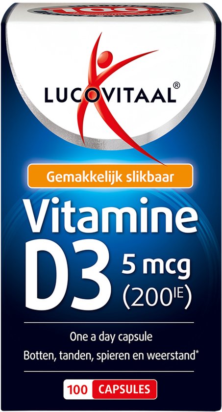 Lucovitaal Vitamine D3 5 mcg (200IE) 100 capsules