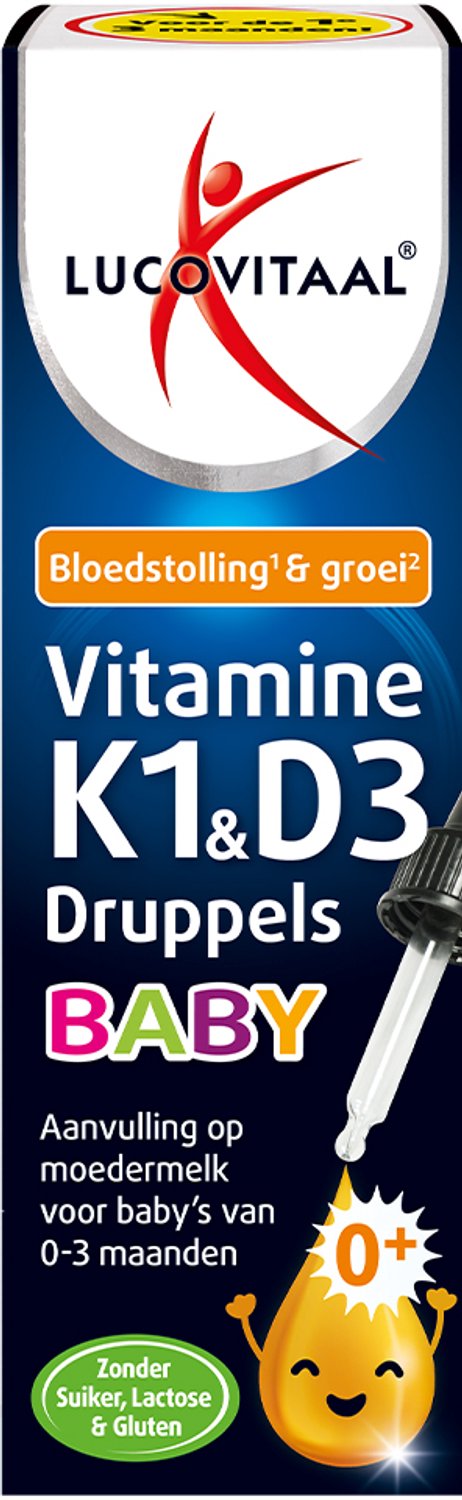 Lucovitaal Vitamine K1 & D3 Druppels Baby 14,5 ml (THT 01-2027)