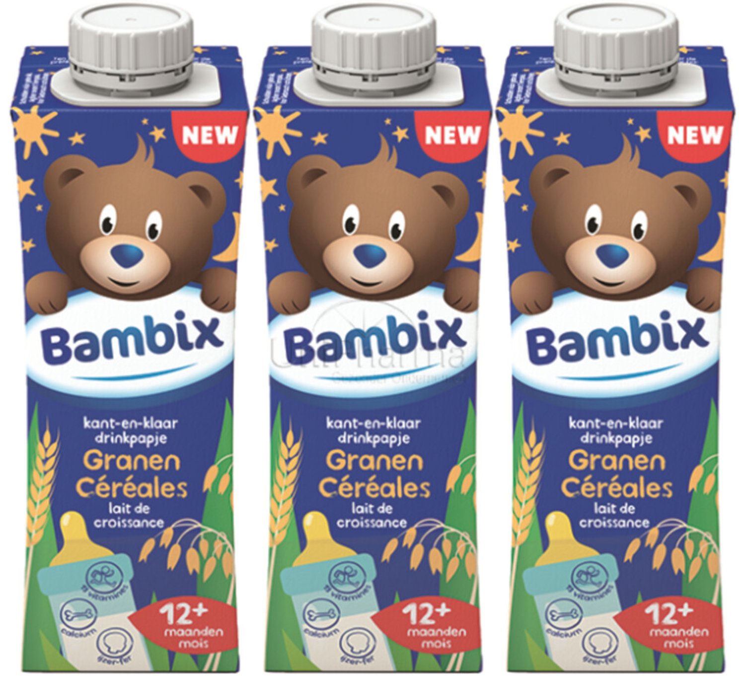 Bambix - Drinkpap Granen 12+mnd - 3 x 750 ml - Voordeelverpakking