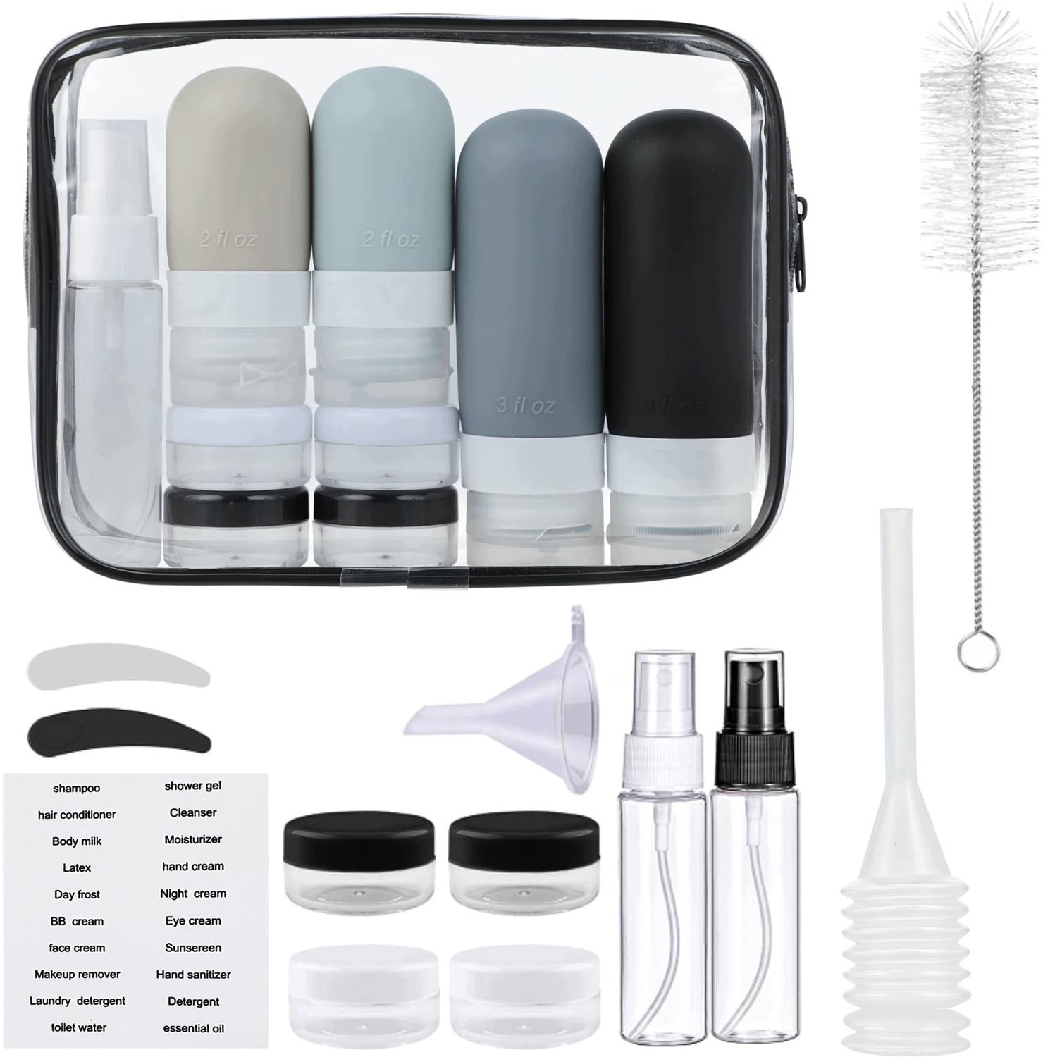 Reisflessen Set: Navulbare Toiletartikelen en Atomizers