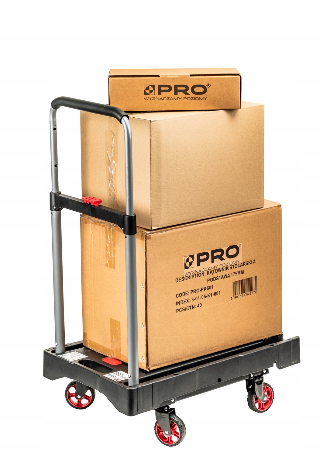 Handige transportkar met platform, 136 kg belastbaar